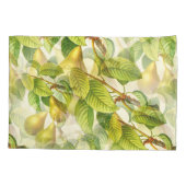 梨の木の枝と梨のパターン 枕カバー (裏面)