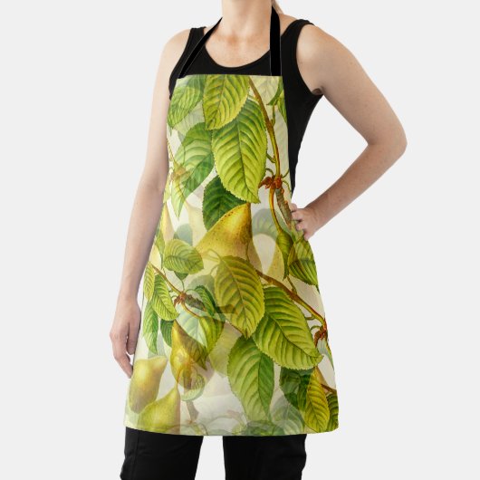 梨の木の枝と梨の模様 エプロン (インサイチュ)