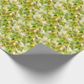 梨の木の枝と梨の模様  ラッピングペーパー (角)