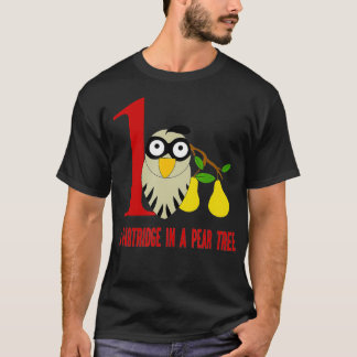 梨の木の歌のパトリッジ12日クリスマス Tシャツ