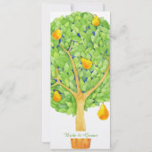 梨の木の結婚式メニュー 招待状 (裏面)