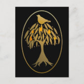 梨の木の金ゴールド ポストカード (正面)