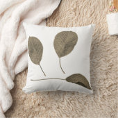 梨の木セピア葉のテクスチャクッション装飾用クッション クッション (ブランケット)