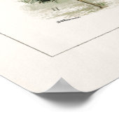 梨の木(Pyrus communis)水の色絵画の ポスター (角)