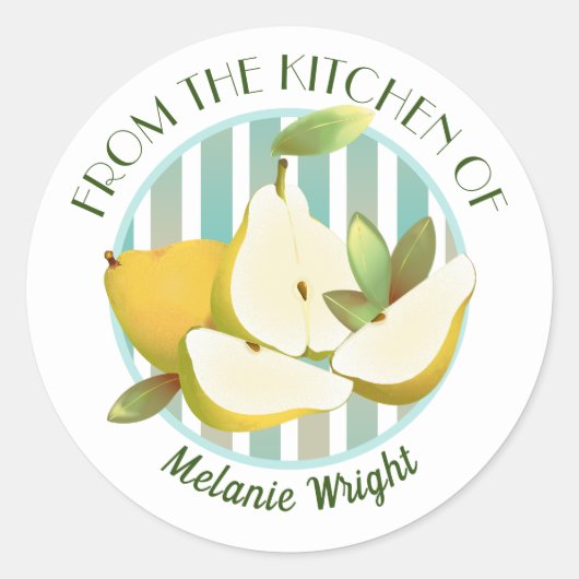 梨の果実の缶詰 ラウンドシール (正面)