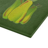 梨の果実ガラス カッティングボード (角)