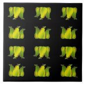 梨の梨ブラックタイル タイル (正面)