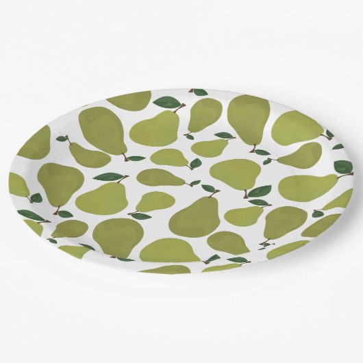 梨の模様 ペーパープレート (アングル)