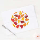 梨の模様 ラウンドシール (封筒)