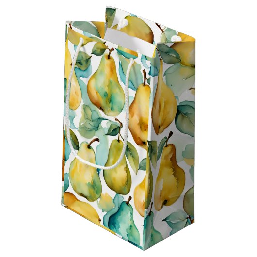 梨の水彩画 スモールペーパーバッグ (裏面アングル)