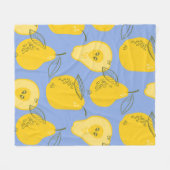 梨の継ぎ目のない模様 フリースブランケット (正面(横))