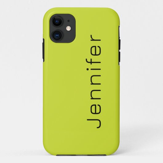 梨の緑の無地の色 |ミニマリスト名 Case-Mate iPhoneケース (裏面)