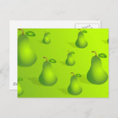 梨の背景 ポストカード (正面/裏面)