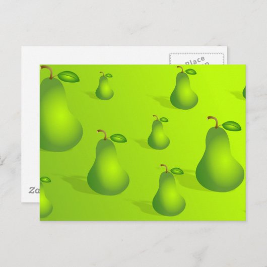 梨の背景 ポストカード (正面/裏面)