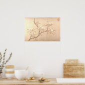 梨の花の古美術品(1280年頃) ポスター (キッチン)
