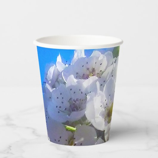 梨の花 紙コップ (正面)
