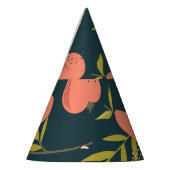 梨の重なり：カラフルヴィンテージ壁紙 パーティーハット (左)