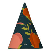 梨の重なり：カラフルヴィンテージ壁紙 パーティーハット (右)