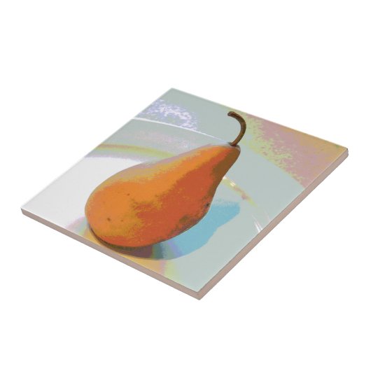 梨の静物詩1 タイル (側面)