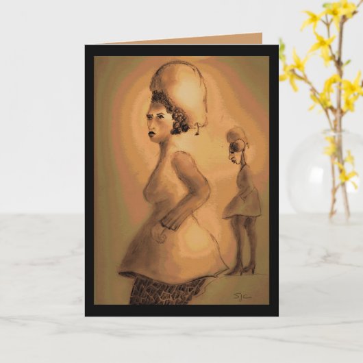 梨の頭 カード (黄色い花)