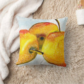 梨は黄色い水色の果実をつける クッション (ブランケット)