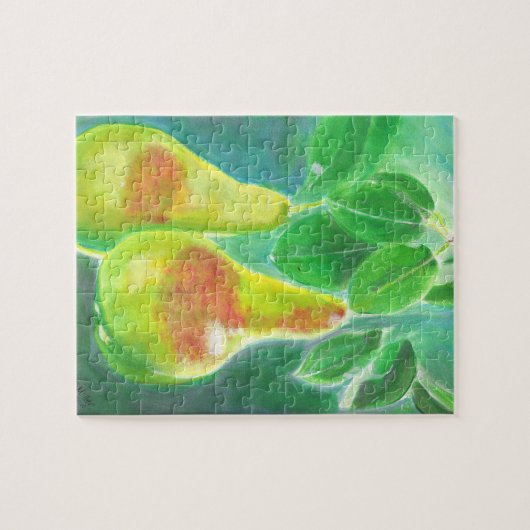 梨ぶら下がったの木絵画の ジグソーパズル (横)