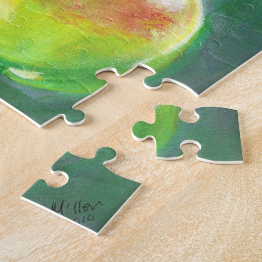 梨ぶら下がったの木絵画の ジグソーパズル (側面)