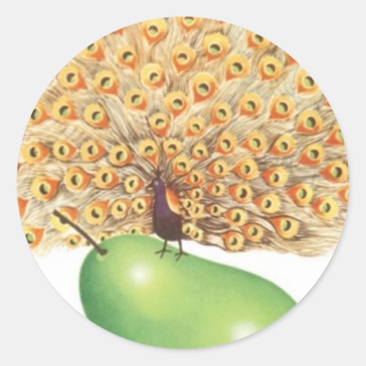 梨をファンシー付ける ラウンドシール (正面)