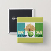 梨をファンシー付ける 缶バッジ (正面&裏面)