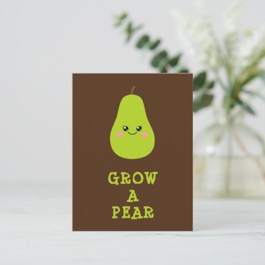 梨を育てる ポストカード (スタンド正面)