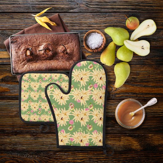 梨インスパイア緑 鍋つかみ&鍋敷きセット