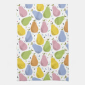 梨カラフルの実柄 キッチンタオル (縦)