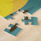 梨グレープフルーツのパイナップルピーチカートフード ジグソーパズル (側面)