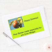 梨バタージャムラベル 長方形シール (封筒)