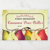 梨バターゼリーフルーツソース缶詰ラベル フードラベル (シングルラベル)