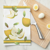 梨フルーツ植物学 キッチンタオル (四つ折り)