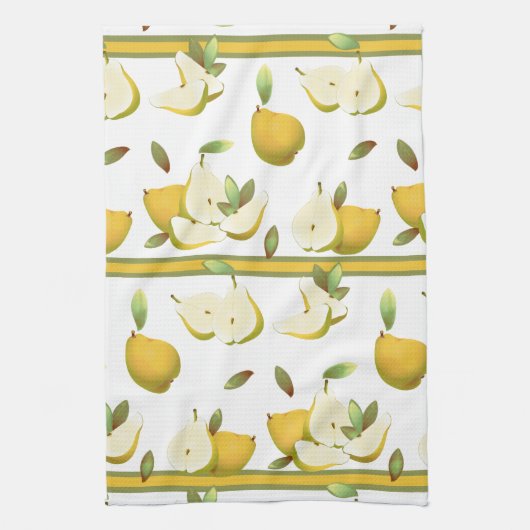 梨フルーツ植物学 キッチンタオル (縦)