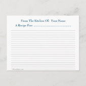 梨ヴィンテージクラートアート編集可能レシピカード ポストカード (裏面)