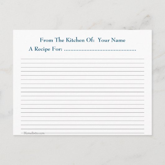 梨ヴィンテージクラートアート編集可能レシピカード ポストカード (裏面)