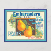 梨ヴィンテージクラートアート編集可能レシピカード ポストカード (正面)