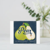 梨ヴィンテージフルーツラベルレトロ ポストカード (スタンド正面)