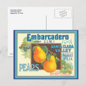 梨ヴィンテージ名勝ラベル絵葉書 ポストカード (正面/裏面)