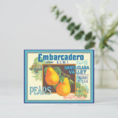 梨ヴィンテージ名勝ラベル絵葉書 ポストカード (スタンド正面)