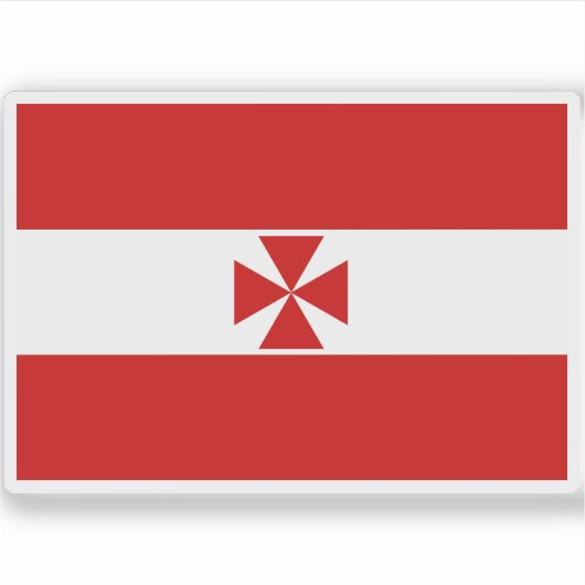 梨俣羅国国旗(1856年~1891年) シール (正面)