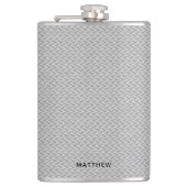 梨地銀メッキ調 フラスク (正面)