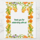 梨感謝してい ワインラベル (シングルラベル)