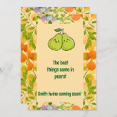 梨最高のの発表 招待状 (正面/裏面)