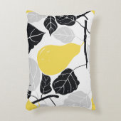 梨素朴イエローブラック アクセントクッション (正面(垂直))