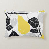 梨素朴イエローブラック アクセントクッション (裏面)