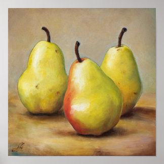 梨3つ ポスター